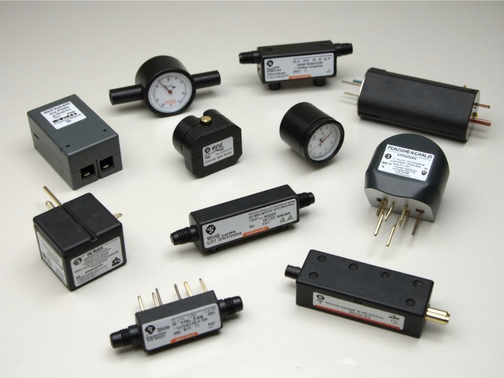 Various types of electrical sensors used in automation
