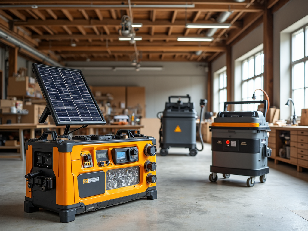 Innovative workman tools in a 2024 workshop setting