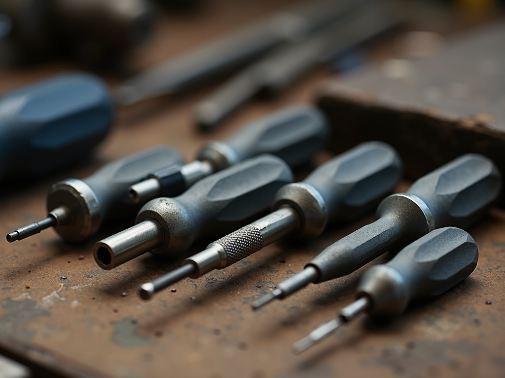 Screwdriver set with multiple heads.